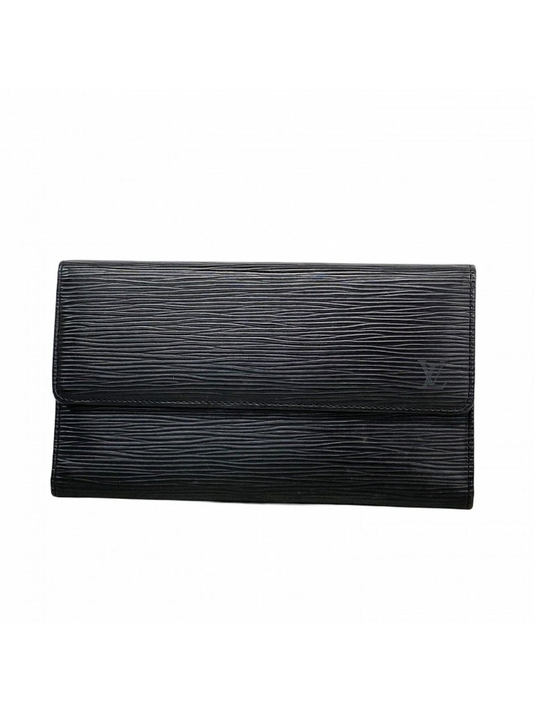 Louis Vuitton Trifold Wallet Epi Portefeuille International Noir